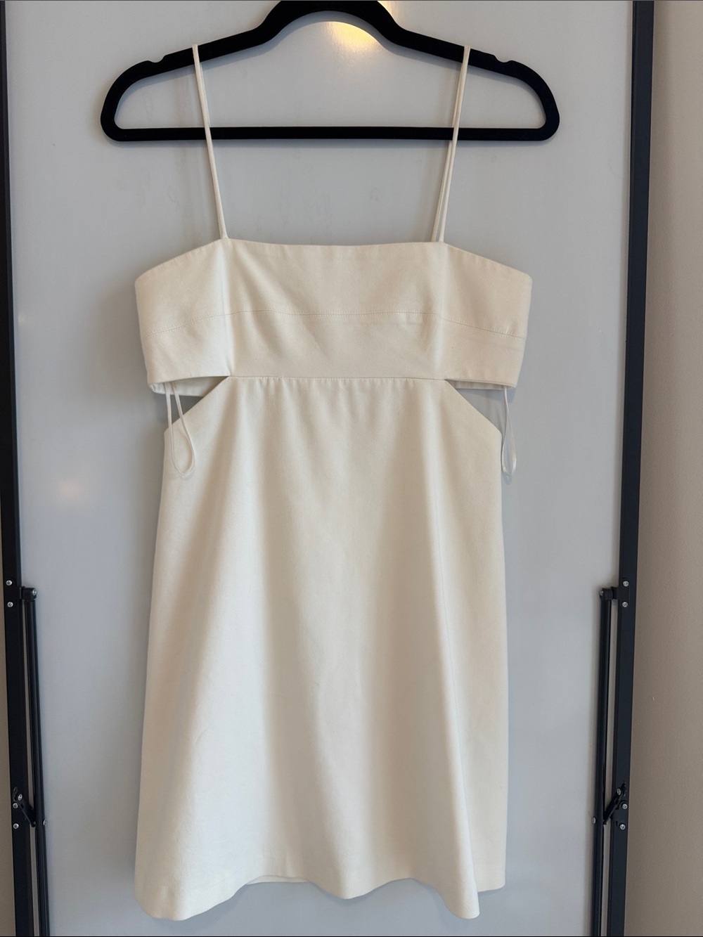 Zara Cream Mini Dress with Cutout Sides